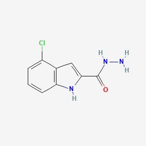molecular formula C9H8ClN3O B1313584 4-chloro-1H-indole-2-carbohydrazide CAS No. 64932-50-9