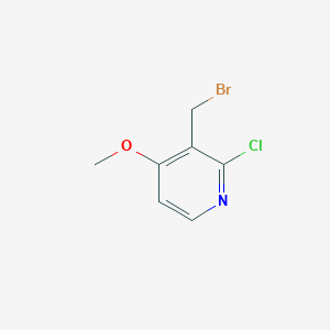 molecular formula C7H7BrClNO B13135893 3-(Bromomethyl)-2-chloro-4-methoxypyridine 