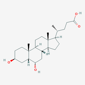 molecular formula C24H40O4 B131359 Isohyodeoxycholic acid CAS No. 570-84-3