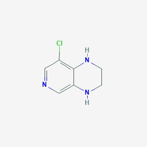 molecular formula C7H8ClN3 B13135915 8-Chloro-1,2,3,4-tetrahydropyrido[3,4-b]pyrazine 