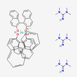 molecular formula C75H78N9O6Yb B13135926 Tris[N,N,N,N-tetramethylguanidinium][tris(1S)-(1,1-binaphalene)-2,2-diolato]ytterbate 