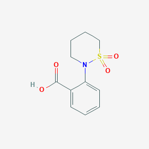 molecular formula C11H13NO4S B1313594 2-(1,1-Dioxido-1,2-thiazinan-2-yl)benzoic acid CAS No. 63170-37-6