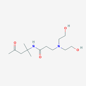 molecular formula C13H26N2O4 B13135961 3-(Bis(2-hydroxyethyl)amino)-N-(2-methyl-4-oxopentan-2-yl)propanamide 