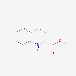 molecular formula C10H11NO2 B1313600 (R)-1,2,3,4-Tetrahydro-quinoline-2-carboxylic acid CAS No. 92977-00-9