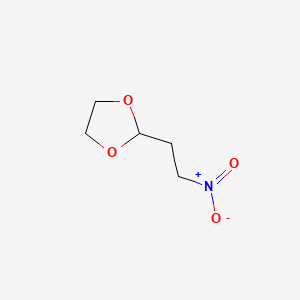molecular formula C5H9NO4 B1313605 2-(2-Nitroethyl)-1,3-dioxolane CAS No. 82891-99-4
