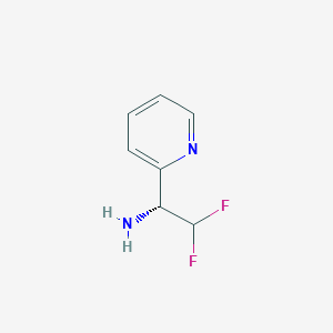 molecular formula C7H8F2N2 B13136072 (R)-2,2-Difluoro-1-(pyridin-2-yl)ethanamine 