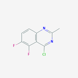 molecular formula C9H5ClF2N2 B13136078 4-Chloro-5,6-difluoro-2-methylquinazoline 
