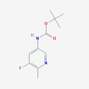 molecular formula C11H15FN2O2 B13136088 tert-Butyl (5-fluoro-6-methylpyridin-3-yl)carbamate 