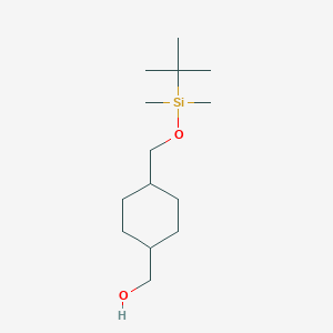 molecular formula C14H30O2Si B131361 Cyclohexanemethanol, 4-[[[(1,1-dimethylethyl)dimethylsilyl]oxy]methyl]- CAS No. 141836-50-2
