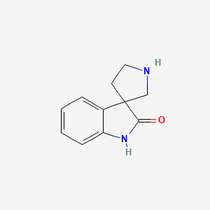 molecular formula C11H12N2O B1313615 螺[吲哚啉-3,3'-吡咯烷]-2-酮 CAS No. 6786-41-0