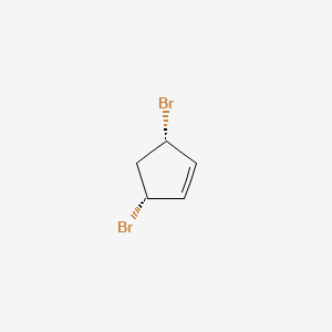molecular formula C5H6Br2 B1313621 Cyclopentene, 3,5-dibromo-, cis- CAS No. 17040-70-9