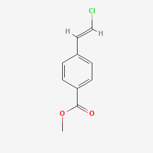 molecular formula C10H9ClO2 B13136213 Benzoicacid,4-[(1E)-2-chloroethenyl]-,methylester 