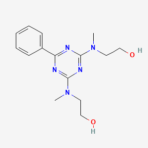 molecular formula C15H21N5O2 B13136220 2,2'-((6-Phenyl-1,3,5-triazine-2,4-diyl)bis(methylazanediyl))diethanol CAS No. 52298-72-3