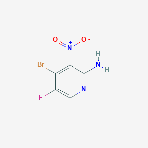 molecular formula C5H3BrFN3O2 B13136301 4-Bromo-5-fluoro-3-nitropyridin-2-amine 
