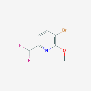 molecular formula C7H6BrF2NO B13136364 3-Bromo-6-(difluoromethyl)-2-methoxypyridine 