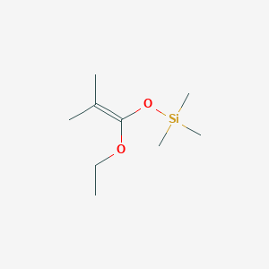 molecular formula C9H20O2Si B1313637 ((1-Ethoxy-2-methylprop-1-en-1-yl)oxy)trimethylsilane CAS No. 31469-16-6