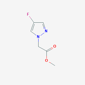 molecular formula C6H7FN2O2 B13136418 Methyl 2-(4-fluoro-1H-pyrazol-1-yl)acetate 