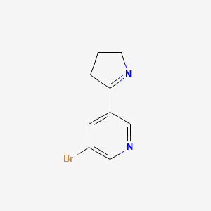 molecular formula C9H9BrN2 B1313642 3-bromo-5-(3,4-dihydro-2H-pyrrol-5-yl)pyridine CAS No. 64319-85-3