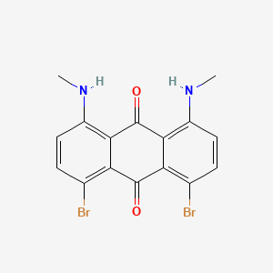 molecular formula C16H12Br2N2O2 B13136428 1,8-Dibromo-4,5-bis(methylamino)anthracene-9,10-dione CAS No. 62062-72-0