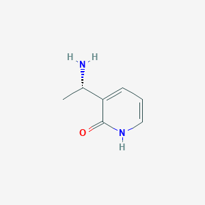 molecular formula C7H10N2O B13136456 (S)-3-(1-Aminoethyl)pyridin-2(1H)-one 