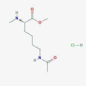 molecular formula C10H21ClN2O3 B13136482 N-Me-Lys(Ac)-OMe.HCl 