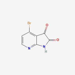 molecular formula C7H3BrN2O2 B13136485 4-Bromo-1H-pyrrolo[2,3-b]pyridine-2,3-dione 