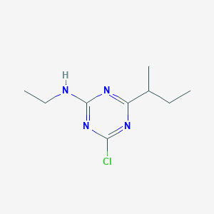 molecular formula C9H15ClN4 B13136492 4-(Butan-2-yl)-6-chloro-N-ethyl-1,3,5-triazin-2-amine CAS No. 62733-75-9
