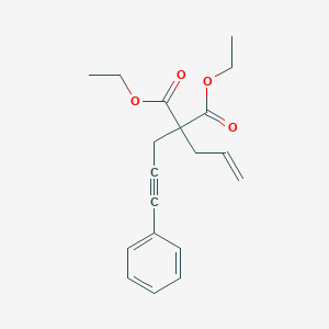 molecular formula C19H22O4 B131365 Diethyl 2-allyl-2-(3-phenylprop-2-yn-1-yl)malonate CAS No. 143633-91-4