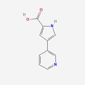 molecular formula C10H8N2O2 B13136515 4-(Pyridin-3-yl)-1H-pyrrole-2-carboxylic acid 
