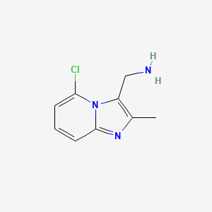 molecular formula C9H10ClN3 B13136521 (5-Chloro-2-methylimidazo[1,2-a]pyridin-3-yl)methanamine 