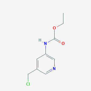 molecular formula C9H11ClN2O2 B13136591 Ethyl(5-(chloromethyl)pyridin-3-yl)carbamate 