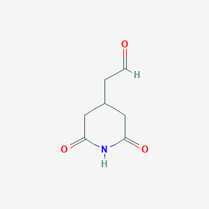 molecular formula C7H9NO3 B131366 2-(2,6-Dioxopiperidin-4-yl)acetaldehyde CAS No. 2066-88-8