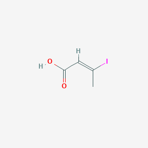 molecular formula C4H5IO2 B13136622 (E)-3-Iodobut-2-enoicacid 