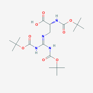 molecular formula C19H34N4O8 B13136671 Boc-D-Alg(Boc)2-OH 