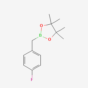 molecular formula C13H18BFO2 B1313668 2-(4-Fluorobenzyl)-4,4,5,5-tetramethyl-1,3,2-dioxaborolane CAS No. 243145-83-7