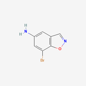 molecular formula C7H5BrN2O B13136680 5-Amino-7-bromobenzisoxazole 