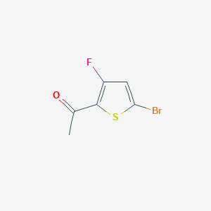 molecular formula C6H4BrFOS B13136685 1-(5-Bromo-3-fluorothiophen-2-yl)ethanone 