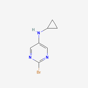 molecular formula C7H8BrN3 B13136710 2-Bromo-N-cyclopropylpyrimidin-5-amine CAS No. 1209458-19-4