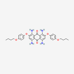 molecular formula C34H36N4O6 B13136727 1,4,5,8-Tetraamino-2,7-bis(4-butoxyphenoxy)anthracene-9,10-dione CAS No. 88600-90-2