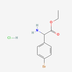 molecular formula C10H13BrClNO2 B13136728 Ethyl 2-amino-2-(4-bromophenyl)acetate hydrochloride 