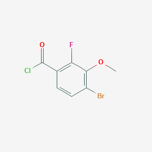 molecular formula C8H5BrClFO2 B13136776 4-Bromo-2-fluoro-3-methoxybenzoyl chloride 