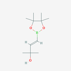 molecular formula C11H21BO3 B1313679 (E)-2-甲基-4-(4,4,5,5-四甲基-1,3,2-二氧杂硼环-2-基)丁-3-烯-2-醇 CAS No. 581802-26-8