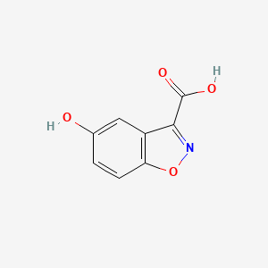 molecular formula C8H5NO4 B13136815 5-Hydroxybenzo[d]isoxazole-3-carboxylic acid 