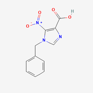molecular formula C11H9N3O4 B1313687 1-Benzyl-5-nitro-1H-imidazole-4-carboxylic acid CAS No. 69195-96-6