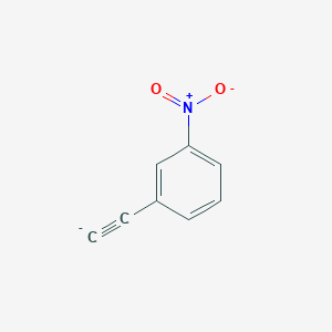 molecular formula C8H4NO2- B13136954 Benzene,1-ethynyl-3-nitro-,ion(1-) 