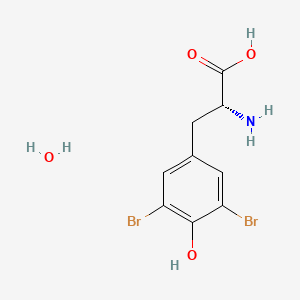 molecular formula C9H11Br2NO4 B13136957 H-D-Tyr(3,5-DiBr)-OH.H2O 