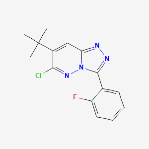 molecular formula C15H14ClFN4 B1313696 7-(tert-Butyl)-6-chloro-3-(2-fluorophenyl)-[1,2,4]triazolo[4,3-b]pyridazine CAS No. 252977-54-1