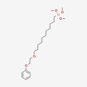 molecular formula C22H40O5Si B13137074 Trimethoxy(11-(2-phenoxyethoxy)undecyl)silane 
