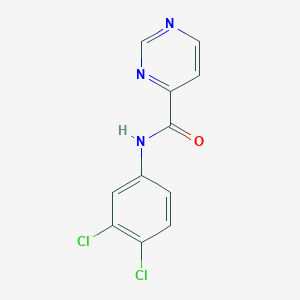 molecular formula C11H7Cl2N3O B13137084 N-(3,4-dichlorophenyl)pyrimidine-4-carboxamide 