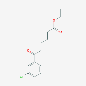 molecular formula C14H17ClO3 B1313711 Ethyl 6-(3-chlorophenyl)-6-oxohexanoate CAS No. 333355-35-4